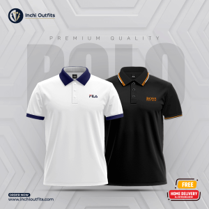 Premium Polo Shirt 2pcs Combo (Black, White)